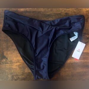 New Women's BALEAF Bikini Swim Bottoms Size XL Navy Blue UPF 50+